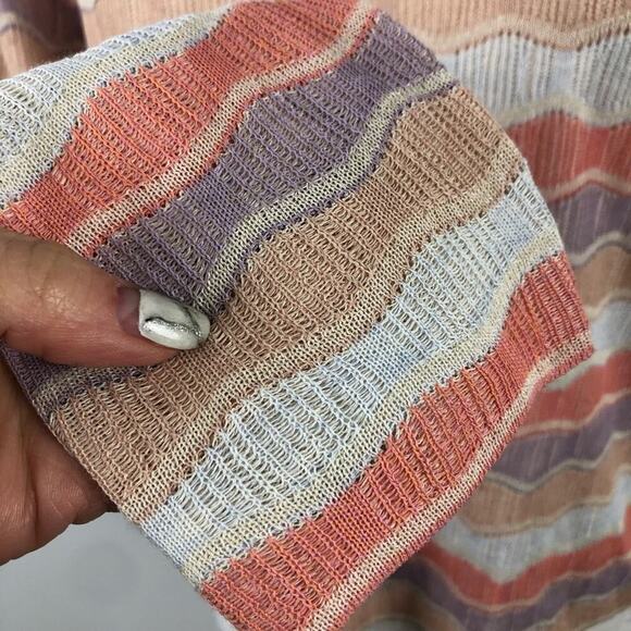 Veronica Beard Alyssa Retro Striped Crew Knit Sweater L - Picture 15 of 15